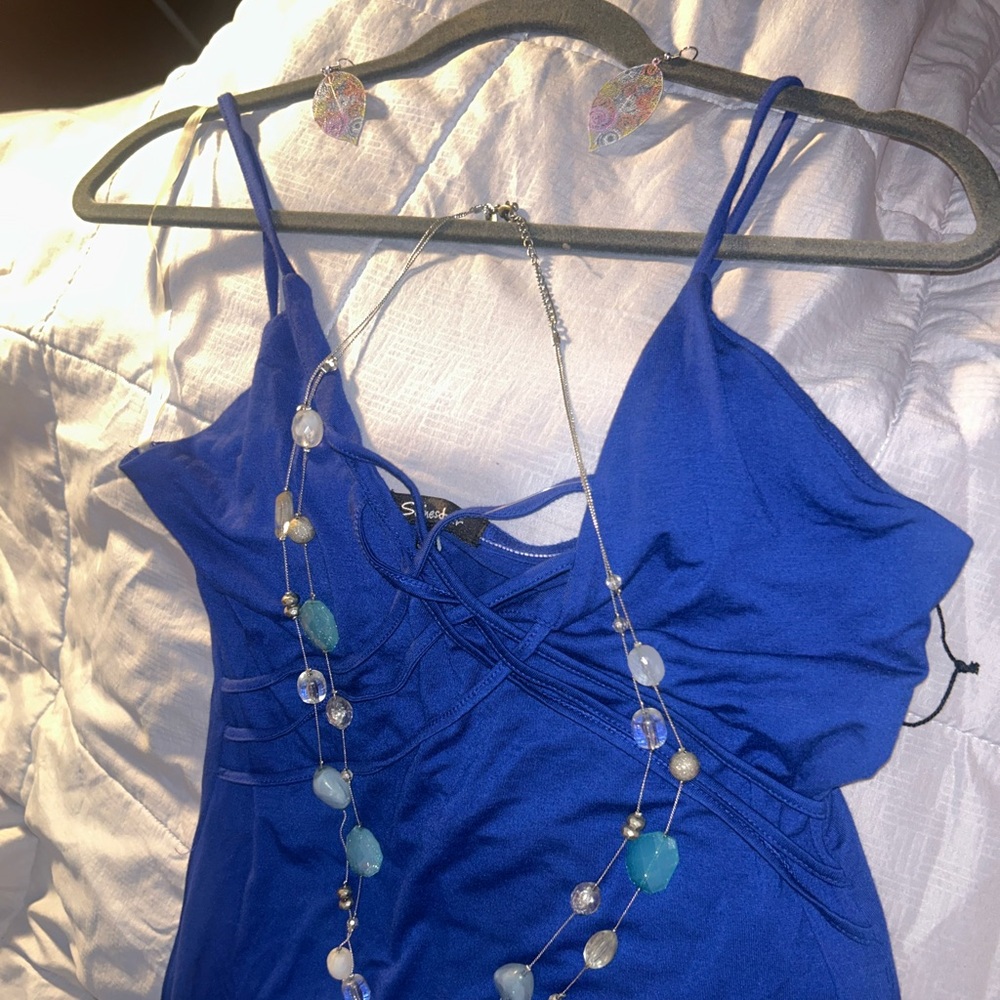 Maxi strappy blue summer dress brand new maxi Shinestar
